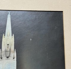 Vintage Tower Of The Sun San Francisco Hand Tinted Night Photograph Framed