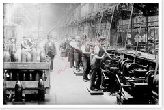 Vicker Sons Maxim Machine Gun Factory Assembly Line WWI Silver Halide Photo