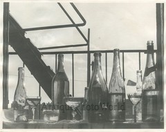 Bottles and glasses vintage abstract art photo
