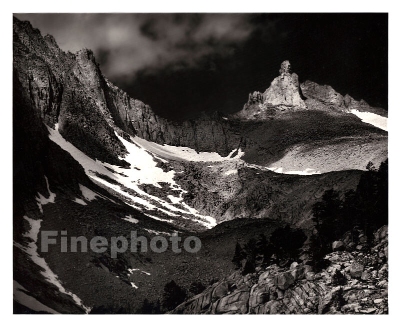 1949 Original ANSEL ADAMS Milestone Mountain Divide KROMEKOTE Photo Engraving