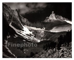 1949 Original ANSEL ADAMS Milestone Mountain Divide KROMEKOTE Photo Engraving