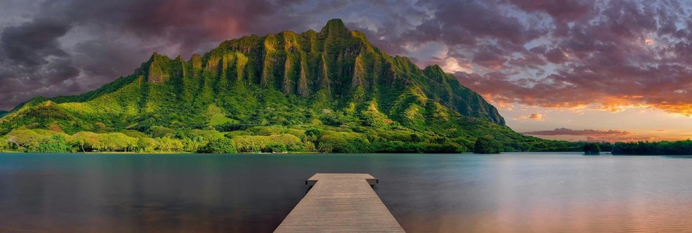 Peter Lik – Island Bliss – 1.5m With Cigar Leaf Frame