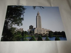 Beautiful Photograph of Louisiana Capitol Building Across Lake 2003 8×12 AGFA