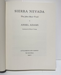 Ansel Adams Sierra Nevada: The John Muir Trail HC 2006 Limited Signed
