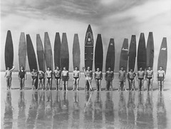 Surf Beach Vintage Art Print Poster Frame Black White Surfing Boards