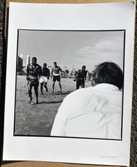 Boxers on the Beach B & W 14 x 11 Photograph-Circa 1990s-Mark Bugzester