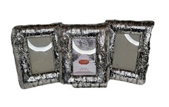 1 St. Nicholas Silver Chrome Christmas Frames Rustic Primitive Core 4 x 6