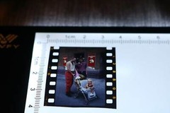 Great Old Colour Slide – Two Men with Pram – Schultheiss Beer Advertising