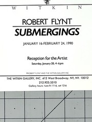 Robert Flynt (b. 1956) Art Announcement Card 1990 – Submergings – 5” X 7”