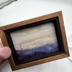 Vintage Dennis Barloga Gallery Framed Photograph San Francisco Golden Gate Beach