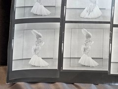 NEWLY FOUND! Hendrickson PHOTO Contact Sheet Proof JULIET PROWSE IN GOWN & HAT