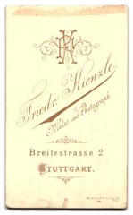Photograph Friedr. Kienzle, Stuttgart, Breitestr. 2, Young Gentleman in Fashion K