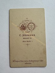 Orig CDV photo photograph children child picture old fashion 1866 Halle Saale Höpfner
