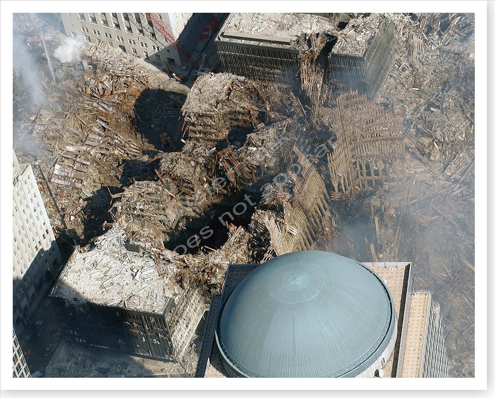 Silver Halide Photo World Trade Center 9/11 Ground Zero Overhead View