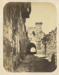 Jerusalem Tower of Antonio antique albumen art photo by P. Bergheim