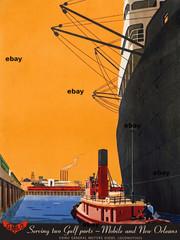 Photo Art Print of GM’s Gulf, Mobile and Ohio Poster by Bern Hill ca. 1950s