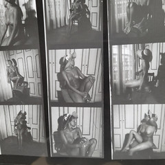 Curiosa Contact Board Nude Photos Female 1970s Portrait Young Woman