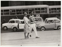 24x18cm Vintage Barite Photo 1960s Barbara Hutton + Prince de Champassak in Milan