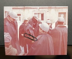 Photo GDR portrait pit mining cave helmet color Erzgebirge picture people old