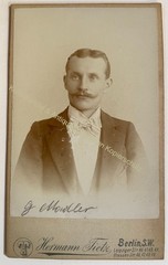orig. CDV photo photograph man gentleman fashion picture old around 1885 H. Tietz Berlin