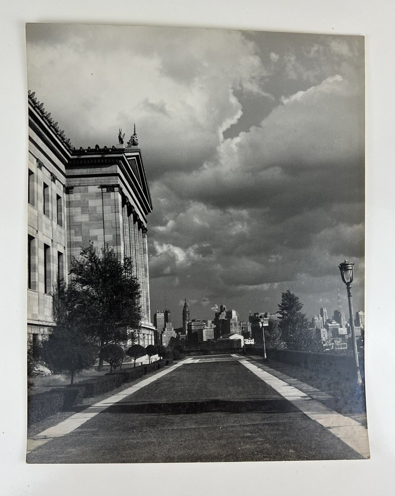 VTG Large Black & White Photograph Photography Print Historic Street Landscape