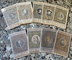 Antique Lot Of 9 Gowans Art Books: The Masterpieces Of Van Dyck 1906 + 8 Others