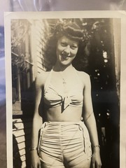 Vintage WW2 / 1940s Pretty Young Sexy Confident Woman / Pinup Photo – Cameltoe