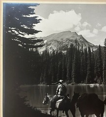 Original HARRY ROWED ‘Morning in the Valley’ Horseback in CANADA Mountains PHOTO