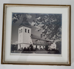 Fjaras Church Kyrkby Sweden Framed 1948 Original Photograph art work signed rare