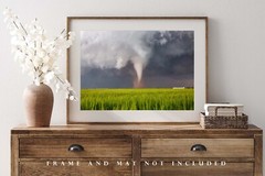 Storm Photography Print – Picture of White Tornado on Spring Day in Texas