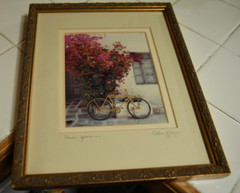 Beautiful color photograph of Paro’s Greece by Alan Klug framed & Matted Signed