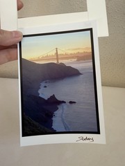 Dooley Signed Golden Gate Bridge Sunset Color Photograph Framed 5×7 Landscape