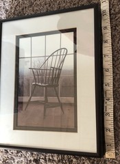 Vtg 8×10 Empty Wooden Chair Photography Wall Art Farmhouse Aesthetic Matte Frame