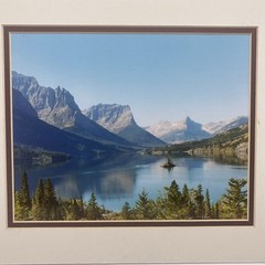 Matted Lake Mountain Landscape Photo Print 11 X 14 Wall Art Gallery Decor