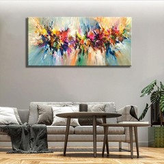 Large Framed Abstract Colorful Canvas Wall Art Flower Posters Prints Pictures…