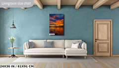 Fiery Horizon: Sunset at Lake Havasu Aluminum Metal Print Arizona Wall Art