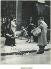 Paris France street scene woman w broken arm vintage art photo by Hal Yager