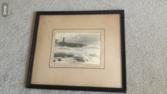 W. R. MacAskill Orig Hand Colored Photograph SURF AT PEGGYS COVE NOVA SCOTIA