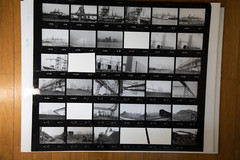Photo Print Large Contact Sheet 1980 Various Views Normandy 40X50cm