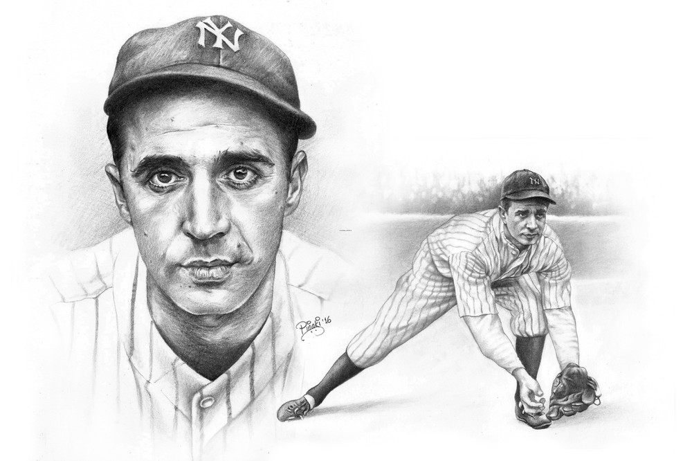 Frank Crosetti Ink Art 8×10 Colorized Print-FREE SHIPPING