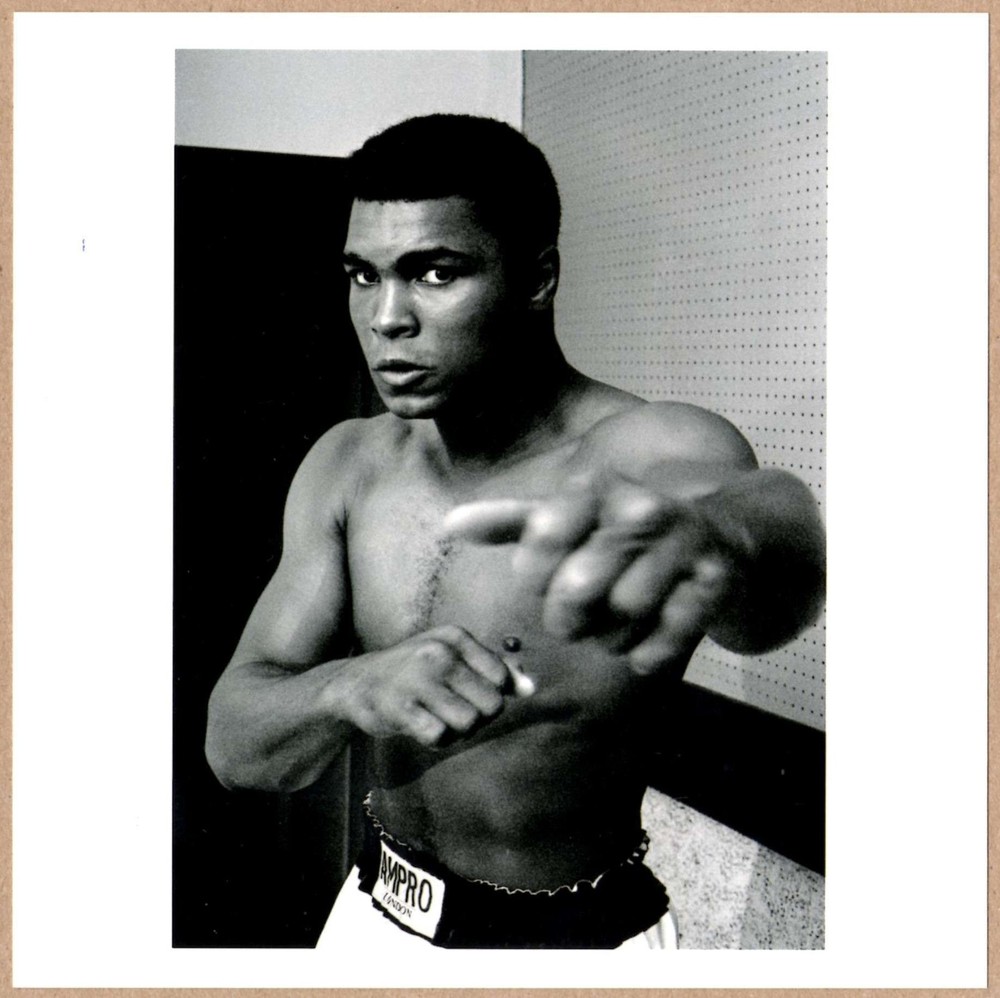 SIGNED THOMAS HOEPKER MUHAMMAD ALI PUNCHING WITH HIS LEFT FIST LONDON ENGLAND