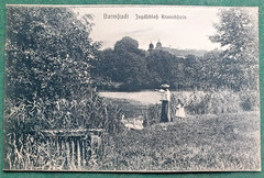 Ak Darmstadt Jagdschloss Kranichstein 1906 Litho Kurrent E. Sänger Görlitz Rhine