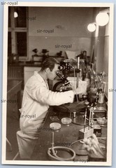 Scientist 1955 Microscope Petri Dish Engineering Equipment – 1950s – Photo 6x9cm