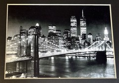 Lot Of 3 Matted Photo Prints Of NYC New York City Skyline 9/11 Twin Towers 8×10