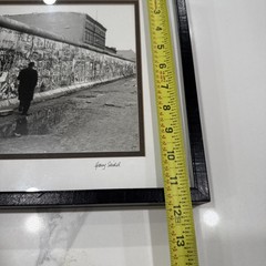 Garry Seidel Man Walking Along The Berlin Wall. December 1989 Signed Framed B&W