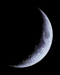 8×10 inch Moon Decor Print 19 Percent Full Moon Waxing Crescent Phase M7663