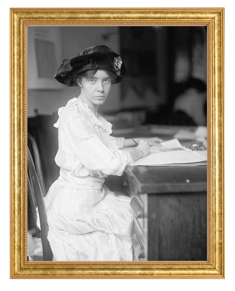 Alice Paul Photograph in a Aged Gold Frame