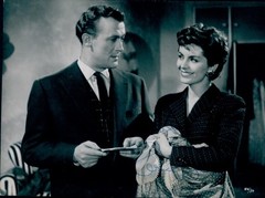 Photo actress Erica Beer with Claus Holm, film scene, autograph – 11033607