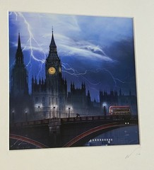 Signed JUREK NEMS 7.5” Original Photograph BIG BEN PARLIAMENT LAMBETH BRIDGE 10”