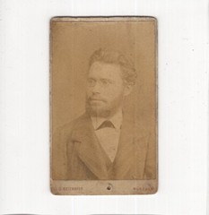 CDV photo portrait of a man with dedication-Munich 1889